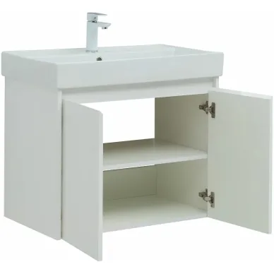 Тумба для ванной Aquanet Nova Lite 298850 75 см, белая глянцевая 7