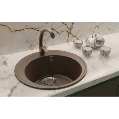 Мойка кухонная Ulgran Quartz (Nora 485-01) жасмин 1