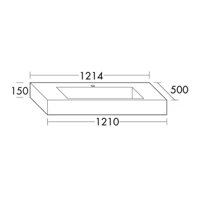 Burgbad Crono Раковина 121x50 см, 1 отв., цвет: белый MWDU121C0001*1 7