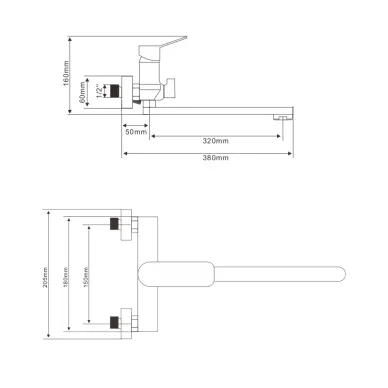 Смеситель для ванны Olive's AVIA AV17221 хром 1