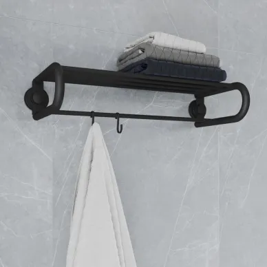 Полка для полотенец Milardo Easy EASBWS2M49 черная 6