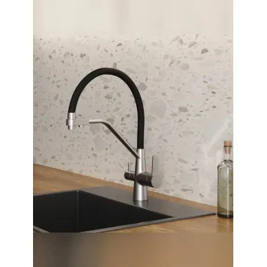 Смеситель для кухни Teymi Solli T10272 сатин/чёрный 7