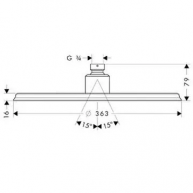 Верхний душ Hansgrohe Raindance Royale Classic AIR (28435000) (350 мм) 1