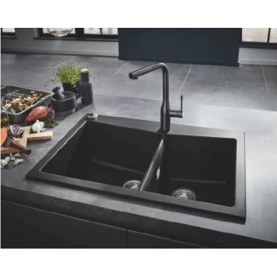 Мойка кухонная Grohe K700 (31657AP0) гранитная, черная 2
