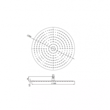 Верхний душ RGW SP-81-50 B (21148150-04) (50 см) 3D круглый, черный матовый 2