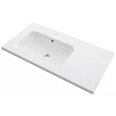 Тумба для ванной Comforty Дюссельдорф-90 (87x84x47 см), дуб дымчатый 9