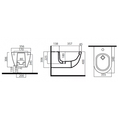Биде подвесное Am.Pm Drive (C353411WH) 2