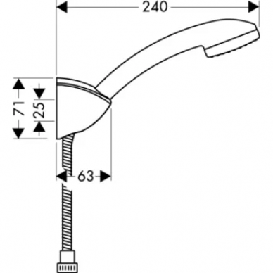 Душевой гарнитур Hansgrohe Croma 1 jet/Porter C (27543000) 1
