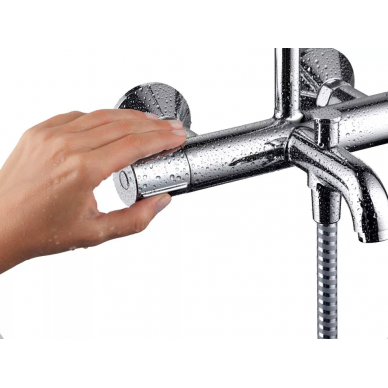 Душевая система Hansgrohe Vernis Shape (26284000) Showerpipe 230 1jet с термостатом, хром 8