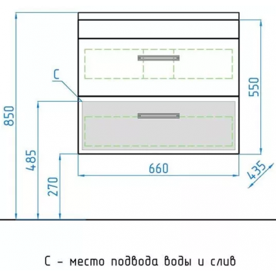 Тумба для ванной Style Line Лотос 70 (ЛС-00000490) (шёлк зебрано) 5