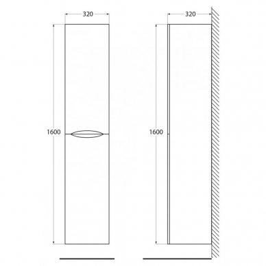 Пенал подвесной Belbagno Acqua (ACQUA-1600-2A-SC-PS-P) Pino Scania 1