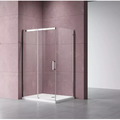 Душевой уголок Vincea Dice (VSR-4D1014CL) 140х100х200 см, профиль хром/стекло прозрачное 0