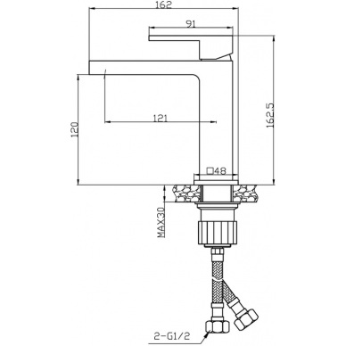 Смеситель для раковины Agger Great (A2802144), черный матовый 5