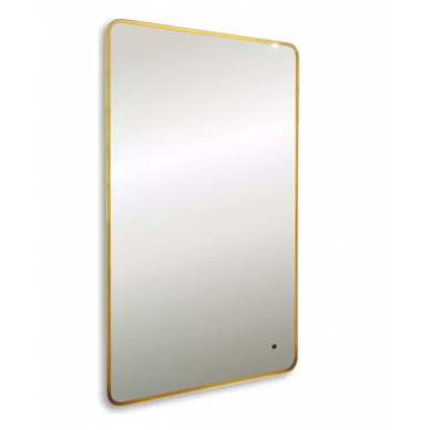 Зеркало Art&Max Siena S (AM-SieS-600-1000-DS-F-Gold) (60x100 см) бесконтактный сенсор с LED подсветкой, золото 0