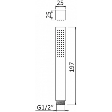 Ручной душ Cezares Porta (PORTA-DEFA-01) с шлангом и держателем (хром) 1