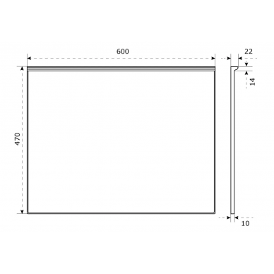 Столешница для ванны Good Door (СТ00021) (60х47см) литьевой мрамор серый матовый 8