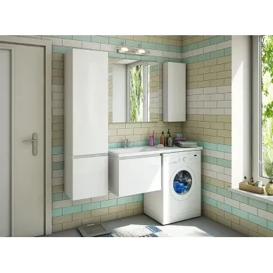 Тумба с раковиной Эстет Dallas Luxe 100 L (ФР-00002321) (левая) подвесная, 1 ящик, белая 5