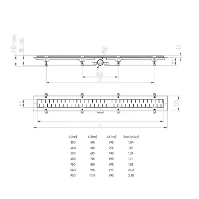 Душевой лоток Azario Medium (AZ-CH 650/50 MC) 650 мм 6