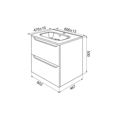 Тумба для ванной Iddis Edifice EDI60C0i95K 60 см, подвесная, с раковиной, капучино 5