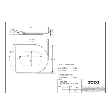 Крышка-сиденье Toto RP (TC513Q) микролифт 1