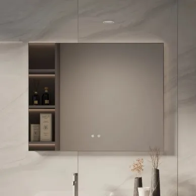 Зеркало Vincea VLM-4F100GM-2 100x80 см, с подсветкой с сенсорным выключателем, воронёная сталь 2