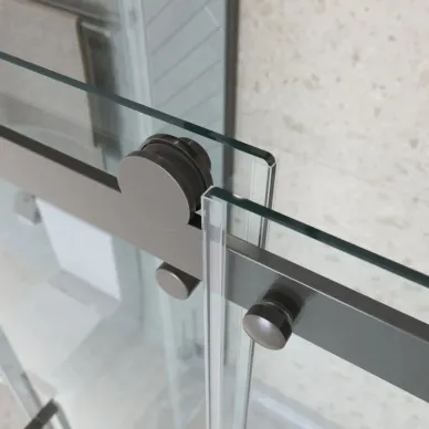 Душевой уголок BelBagno Marino MARINO-2-AH-1-150/100-C-GM 150x100 см, оружейная сталь/прозрачное стекло 3