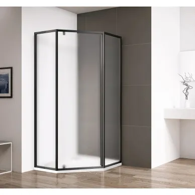 Душевой уголок Cezares Eco ECO-O-P-1-90-P-NERO 90x90 профиль хром/стекло рифленое 0