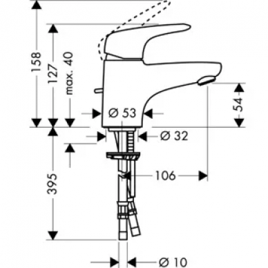 Смеситель для раковины Hansgrohe Metris E (31072000) 1
