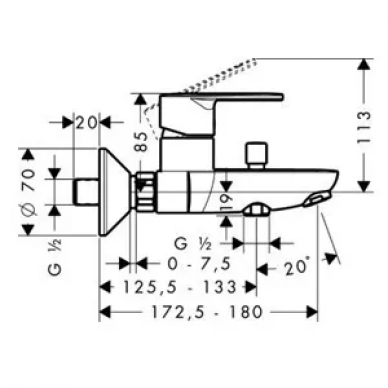 Смеситель для ванны Hansgrohe Talis E2 (31642000) 1