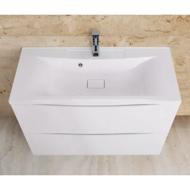 Тумба для ванной Belbagno Marino 90 (Bianco Lucido) (напольная) 5