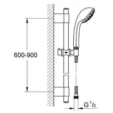 Душевой гарнитур Grohe Relexa Five (28941000) (900 мм) 1