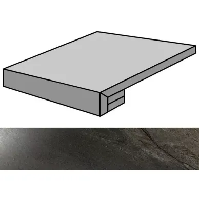 Materia Black Lappato Gradone Rec 59.55x59.55 0