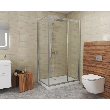 Душевой уголок Grossman Pragma (PR-120SQR) 120x80x200 см, серебро, правый 6
