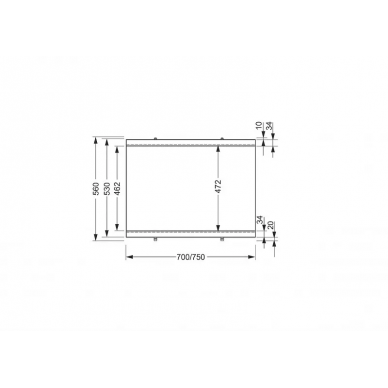 Панель боковая Cersanit Universal Type 3 (PB-TYPE3*75-W) 75 см 2