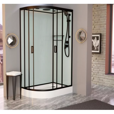 Душевая кабина Frank F412R Black (214215) правосторонняя, 120х80х220 см 8