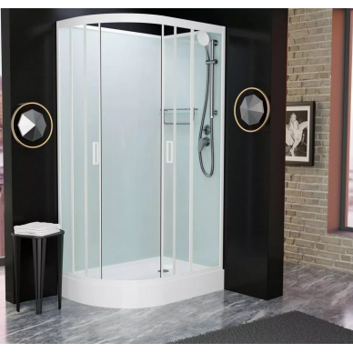 Душевая кабина Frank 400 (F411R White) без крыши, 110х80х215 см 7