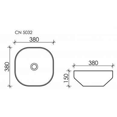 Раковина накладная Ceramicanova Element (CN5032) 5