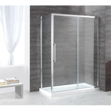 Душевой уголок Cezares Lux Soft (LUX-SOFT-W-AH-1-140/80-C-Cr-IV) 140x80 см, профиль хром/стекло прозрачное 0