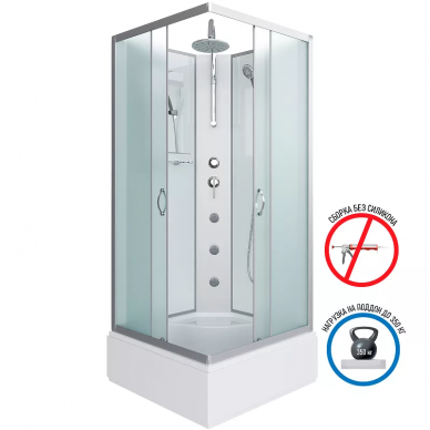 Душевая кабина Niagara Classic NG-1108-14BKTG (900х900х2100) с гидромассажем 12