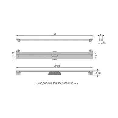 Душевой лоток Berges Super Slim 800 (091054) S-сифон вертикальный, глянцевый хром 7