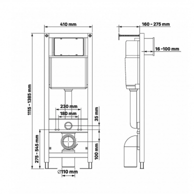 Инсталляция Berges Atom Line 410 + Tornas + кнопка L1 белая, в комплекте с унитазом (белый), безободковый, с сидением микролифт 6