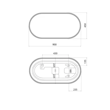Зеркало Iddis Uniq UNI9045i98 90 см с подсветкой, 3 в 1 6