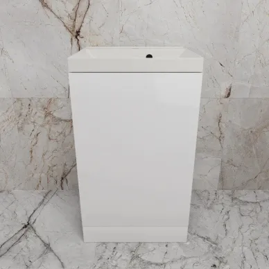 Тумба для ванной Style Line Моно ЛС-00002449 напольная, 50 см, белая глянцевая 6