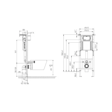 Инсталляция для подвесного унитаза Cersanit Aqua 40 SMART M 68177 5