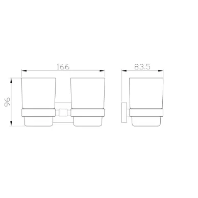 Стакан Wonzon & Woghand Graffity WW-9328-GM двойной, темный графит 1