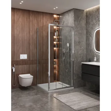 Душевой уголок Cezares Molveno MOLVENO-AHF-31-100/80-C-CR-IV 100x80 профиль хром/стекло прозрачное 0