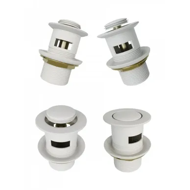 Сливной набор для раковины Teymi Ritta T140123 с переливом, click-clack, белый матовый 8