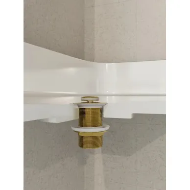 Сливной набор для раковины Teymi Ritta T140228 без перелива, click-clack, золото 7