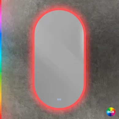 Зеркало Cezares Ellisse CZR-SPC-ELS-500-950-RGB-TCH 50x95 см, с подсветкой RGB 1