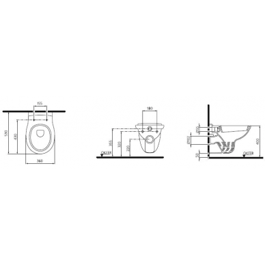 Чаша подвесного унитаза Ideal Standard San ReMo (W710101) с сиденьем 1